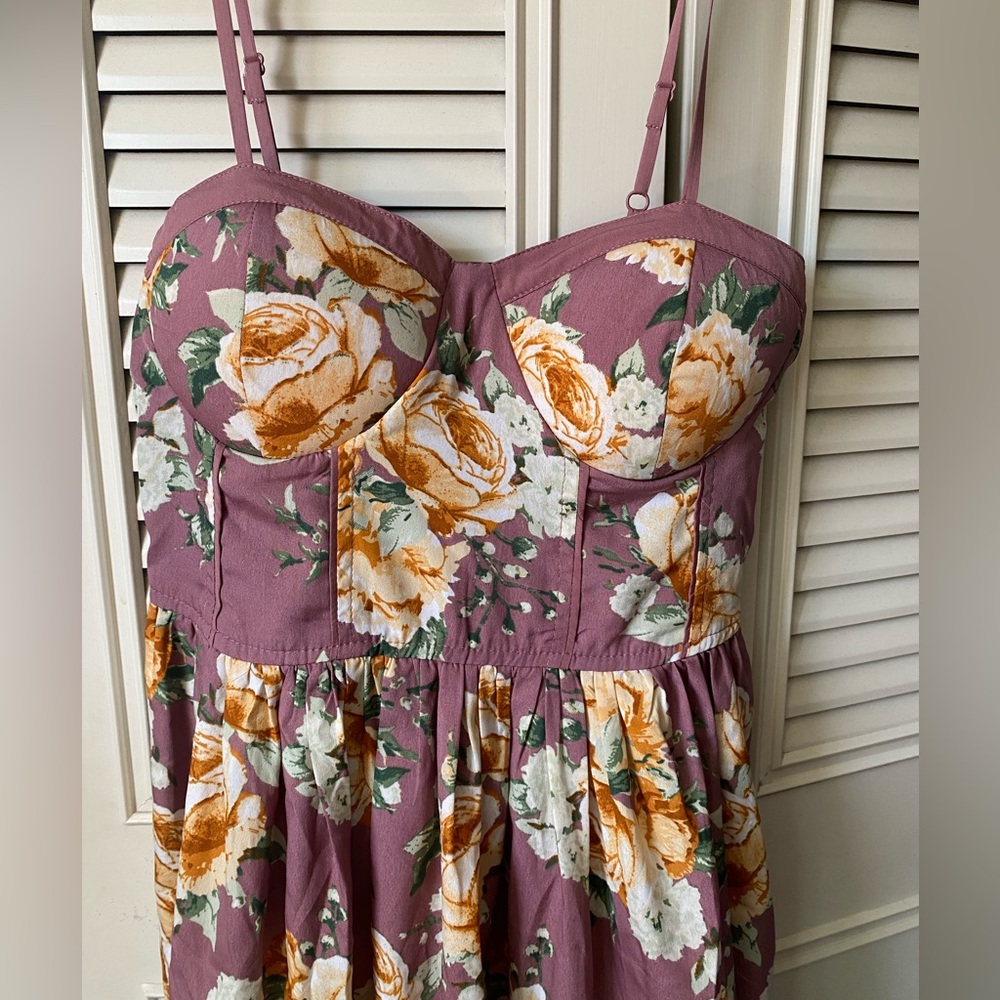 Pink floral dress